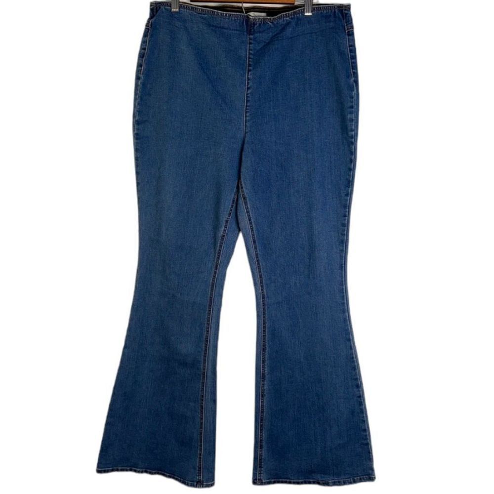 Cato Womens 16 Hi-Rise Pull On Elastic Waist Flare Leg‎ Denim Jean Jeggings